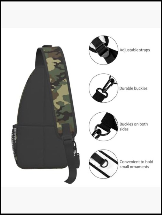 Unisex Sling Bag Crossbody Backpack Casual Daypack Travel Hiking Shoulder Bag